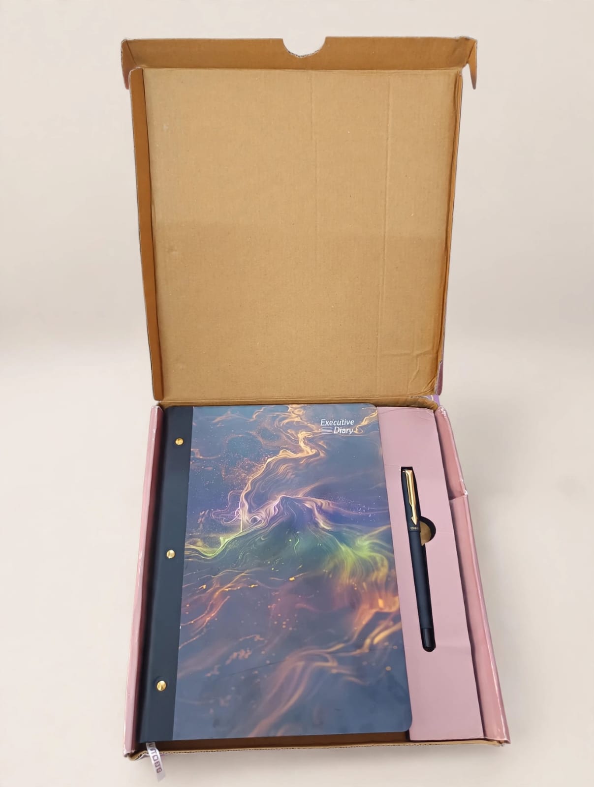 Wooden Diary with Box and Pen